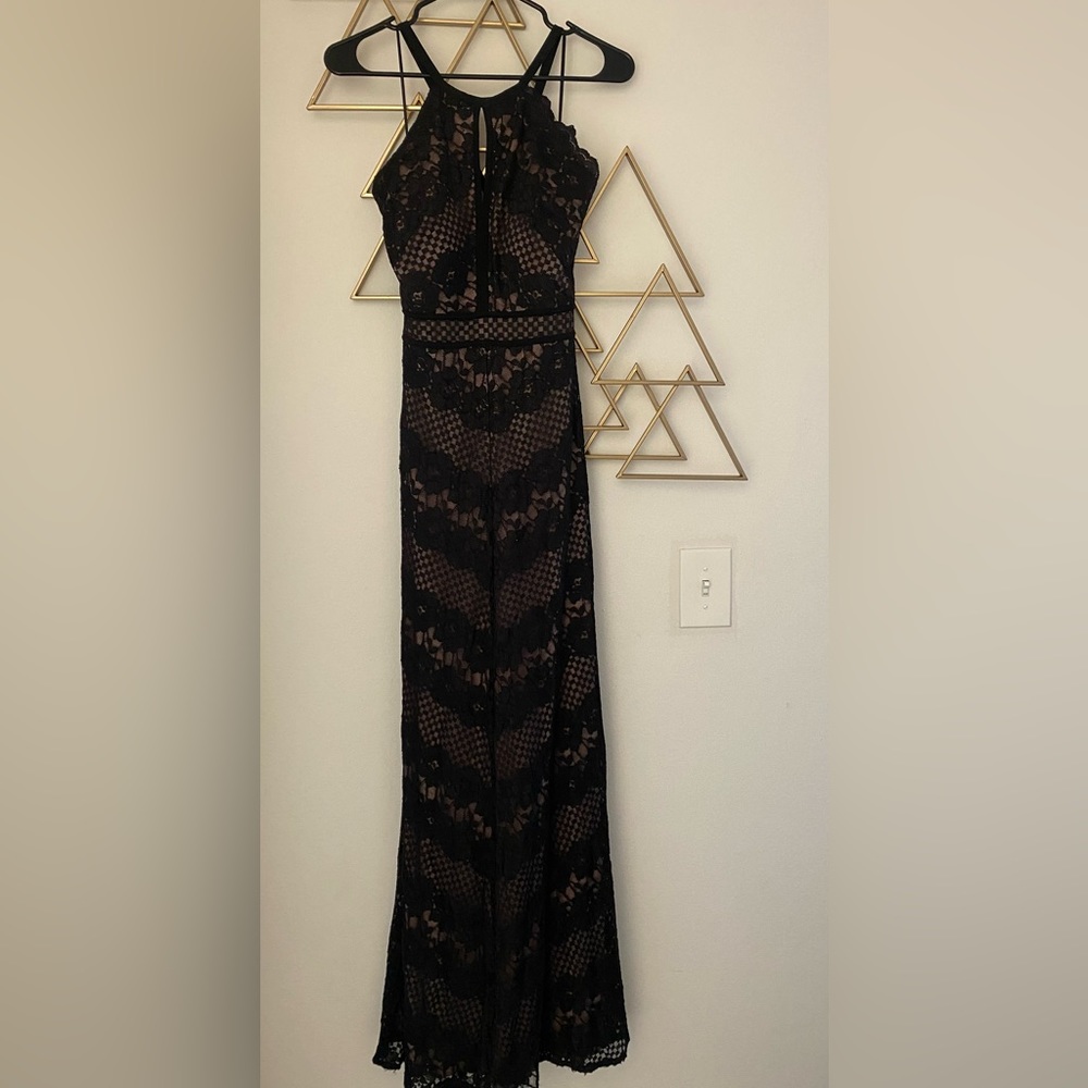 Black lace gown
